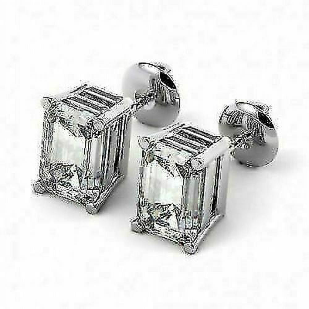 14K White Gold Studs Earrings E887650