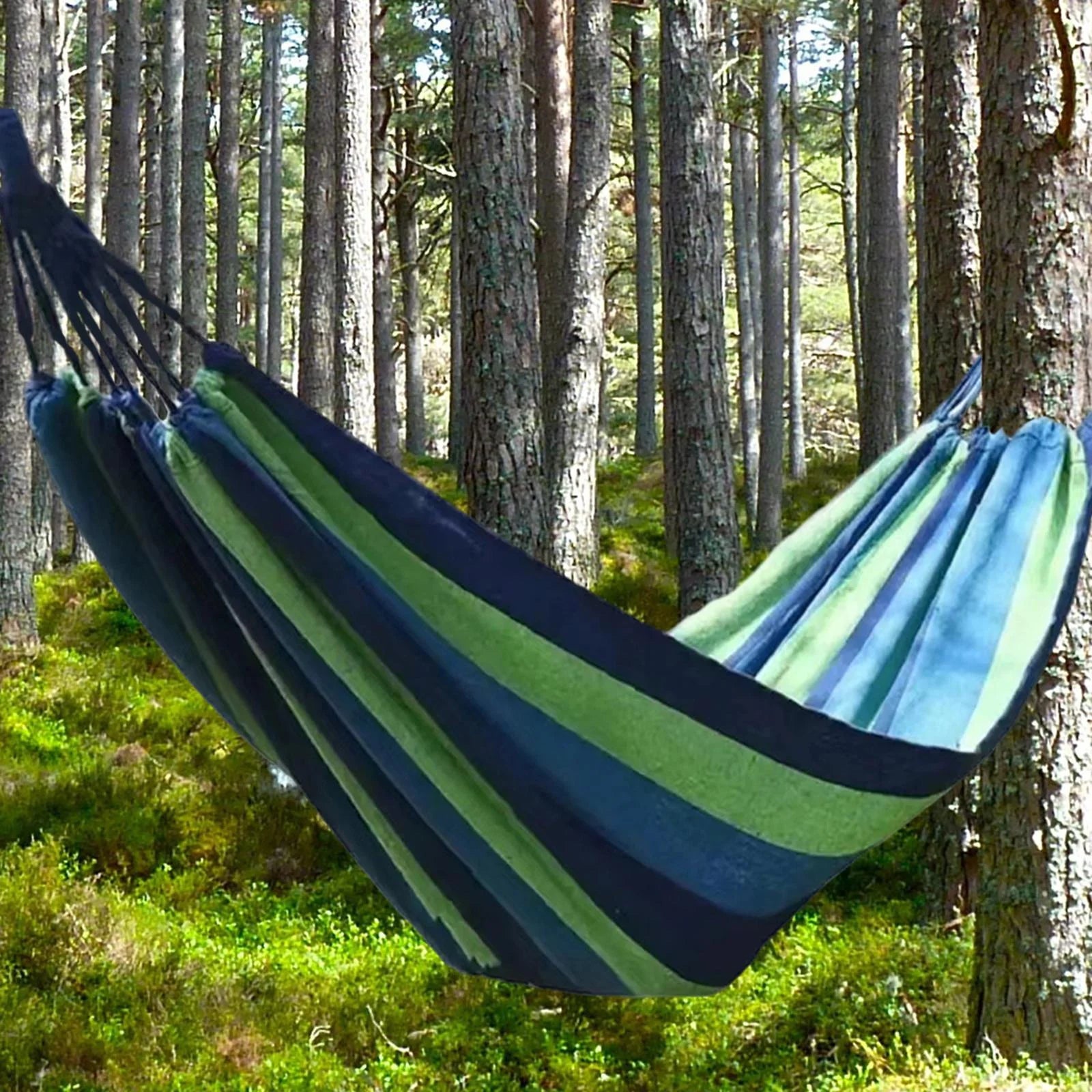 Blue Canvas Camping Hammock 190x80cm L354