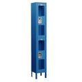Blue See-Through Metal Locker, Double Tier, 1 Wide, Unassembled K6071