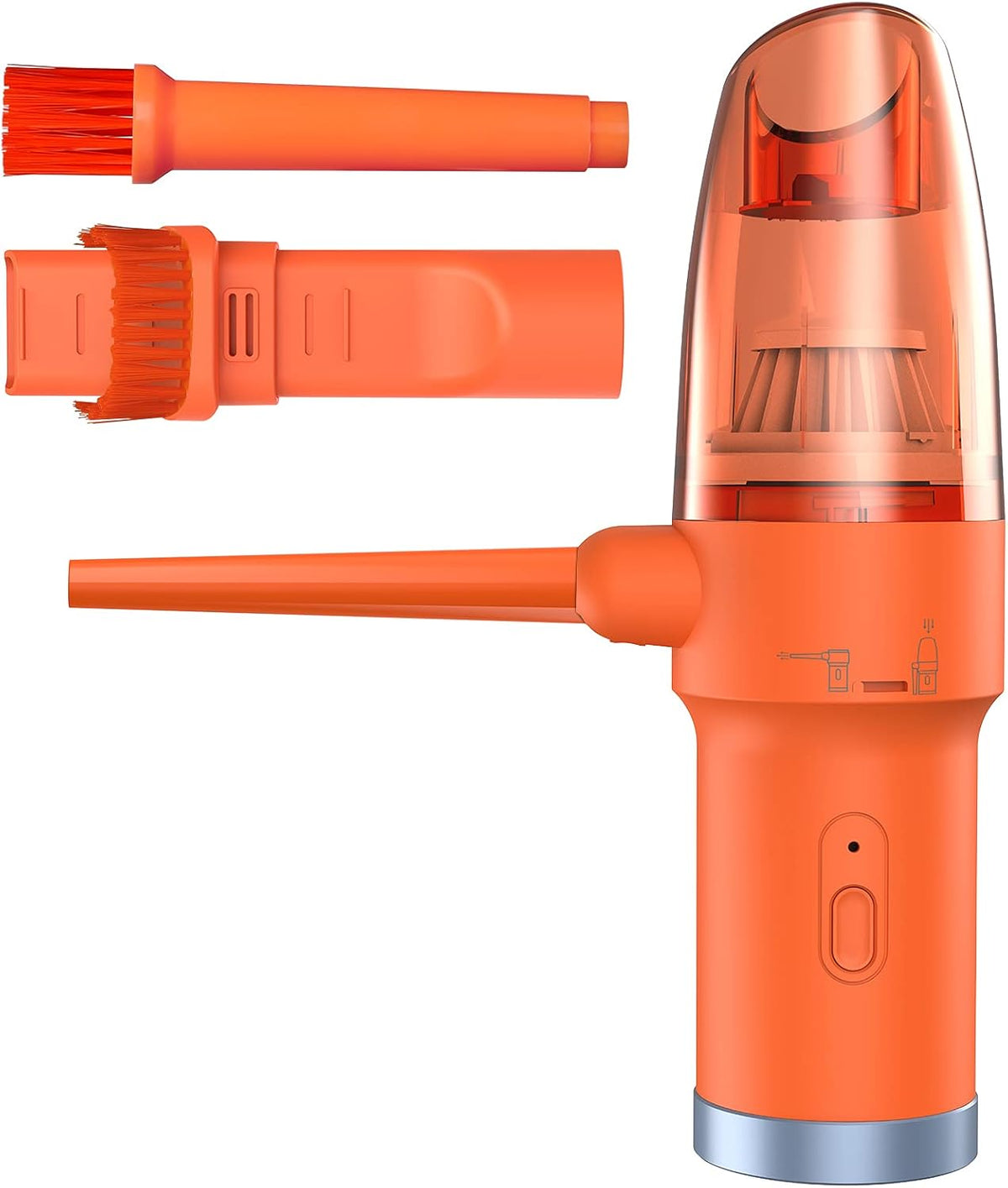 Orange 60000 RPM 2-in-1 Compressed Air Duster & Vacuum Z961