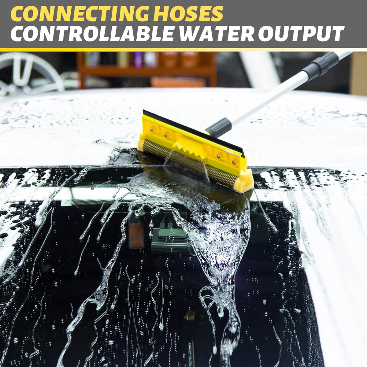 5 in 1 Car Wash Brush with 56 - Inch Aluminum Handle M7009