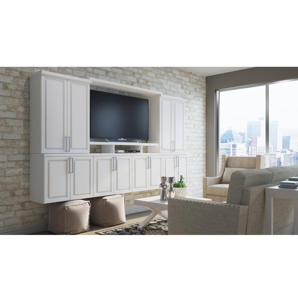 Assembled 36x34.5x24 in. Pots and Pans Drawer Base Kitchen Cabinet in Satin White R9689