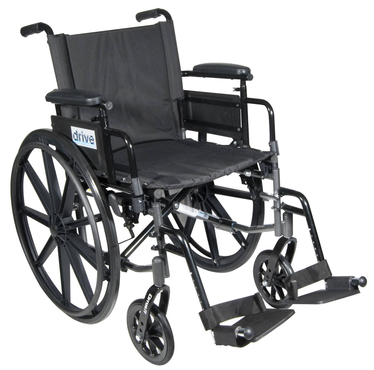 Lightweight Dual Axle Wheelchair with Adjustable Arms, Swing Away Footrests, 18x22 J284