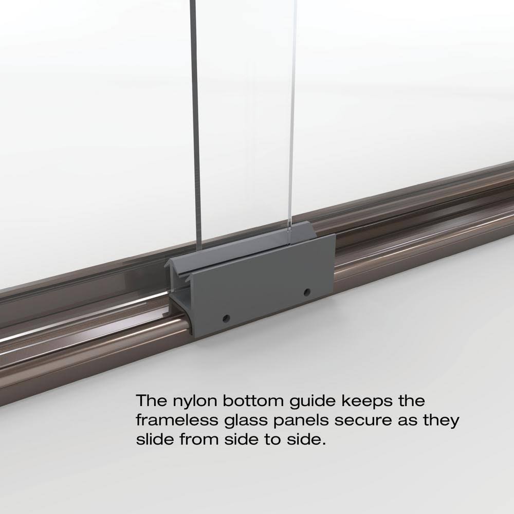Bypass Framed Tub Door with Obscure Oil Rubbed Bronze Y517
