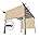 10’ x 16’ Universal Replacement Shade Cover Canopy with Grommets on 2 Sides Includes Weighted Rods Beige Tan M903687