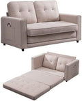 Light Grey Linen 2 in 1 Folding Sofa Bed F423