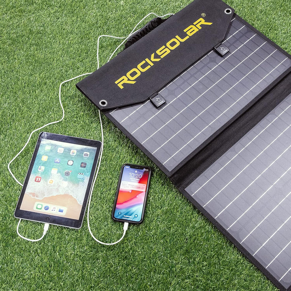 60 Watt Foldable Monocrystalline Solar Panel Kit with 12V DC/USB/USB C PD Outlets Z3784