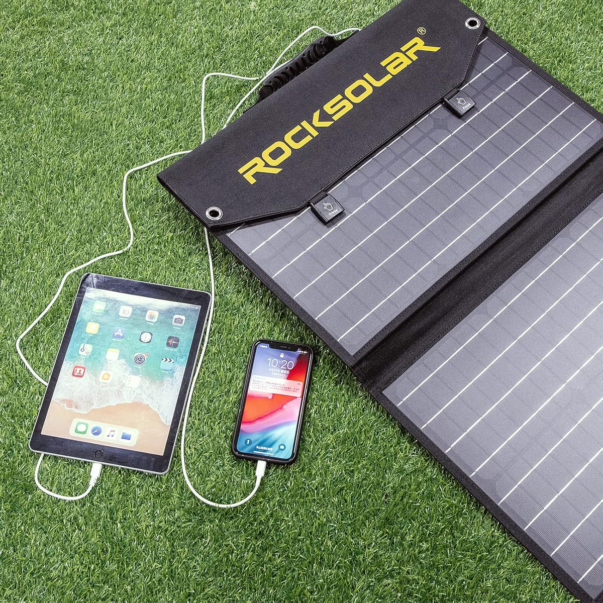 60 Watt Foldable Monocrystalline Solar Panel Kit with 12V DC/USB/USB C PD Outlets Z3784
