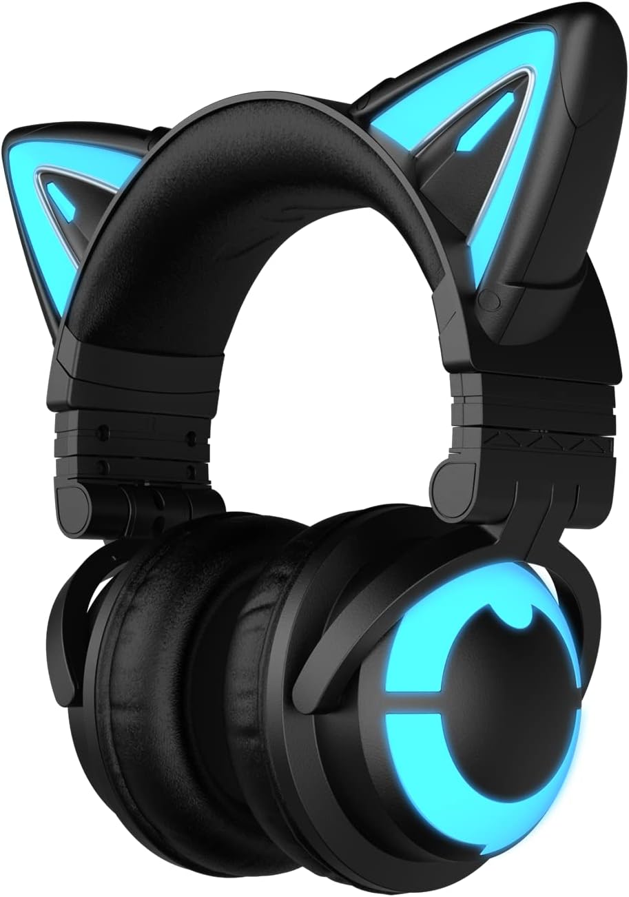 RGB Wireless 5.0 Foldable Gaming Headset with Built-in Mic H816399