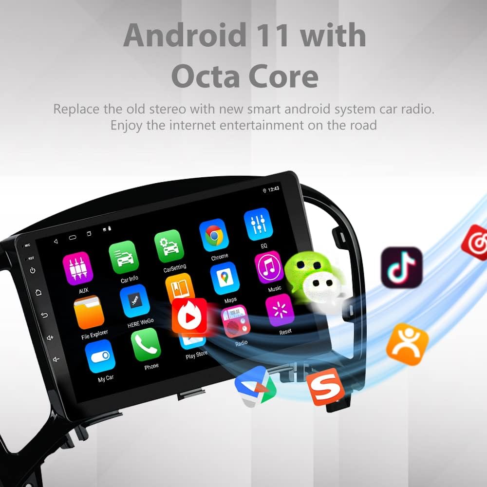 Android 11 9 inch Capacitive Touch Screen Car Radio H897