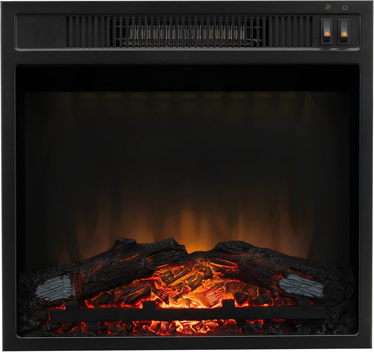 Recessed Electric Fireplace with Glass Log View, 110 Volt I785