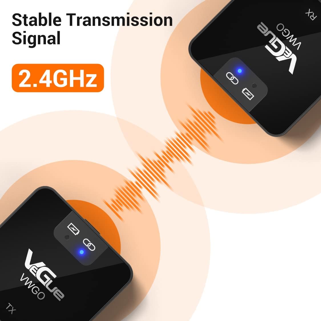 Wireless Lavalier Microphone System, 2.4GHz, Transmitter & Receiver, 230ft Range, Pack of 2 T894646