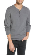 Grey Cotton Henley T925524
