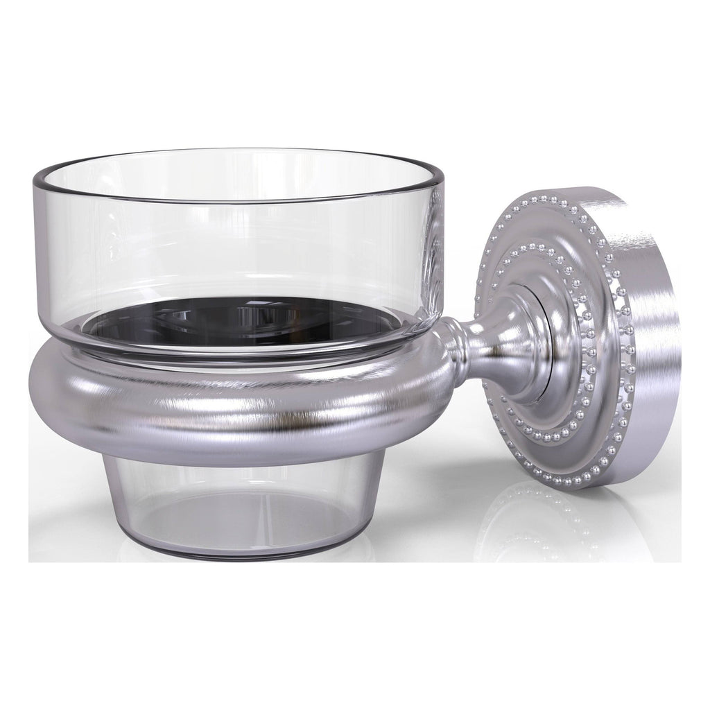 Satin Chrome Wall Mounted Candle Holder O351