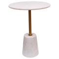 White Round Marble Side Table T615428