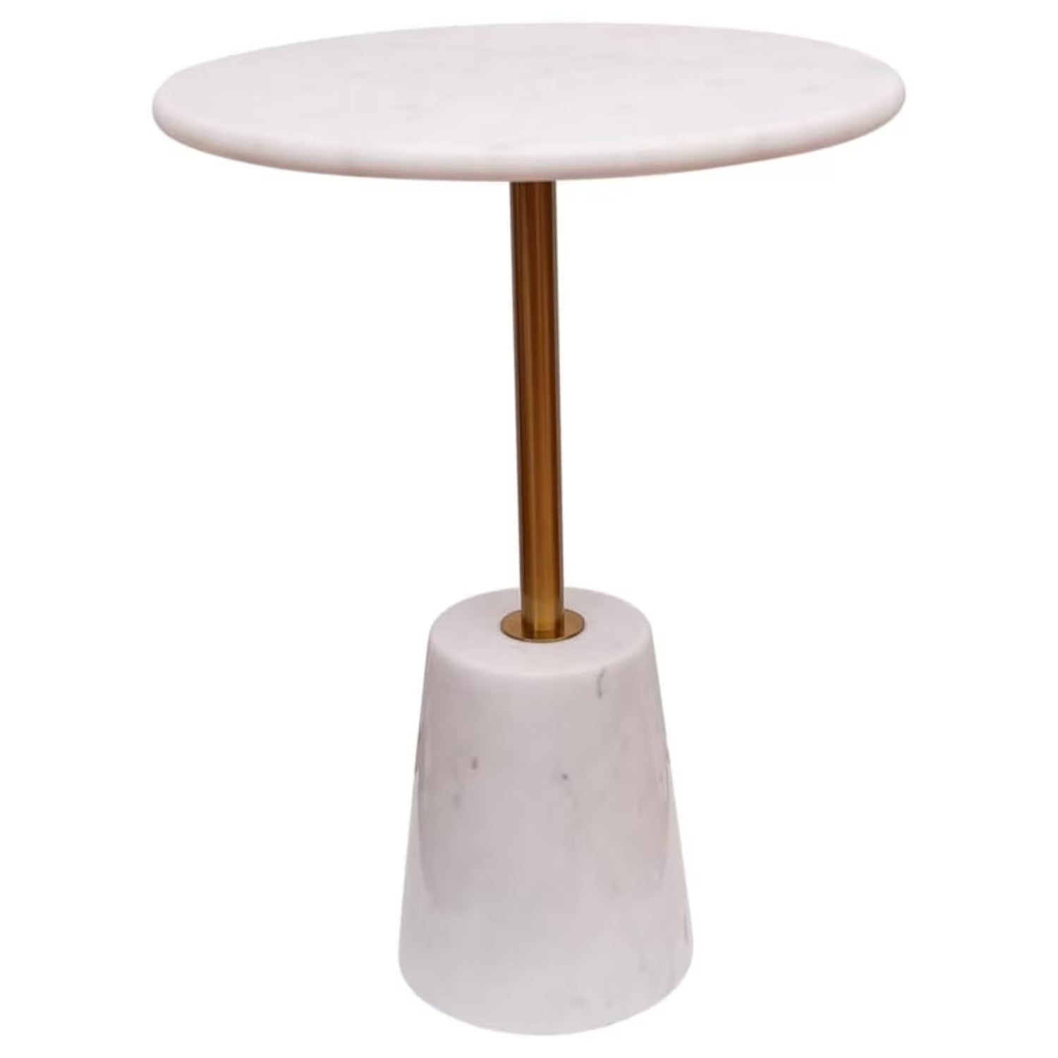 White Round Marble Side Table T615428