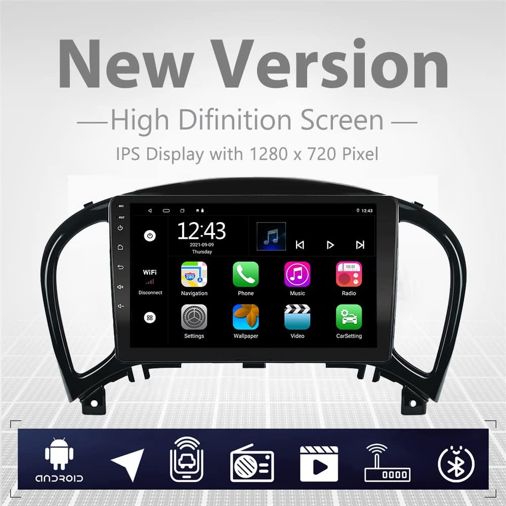 Android 11 9 inch Capacitive Touch Screen Car Radio H897