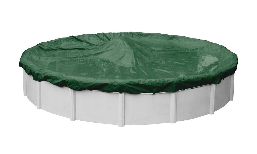 Forest Green Winter Pool Cover for Round Above Ground Swimming Pools, 30-ft. Round Pool F682