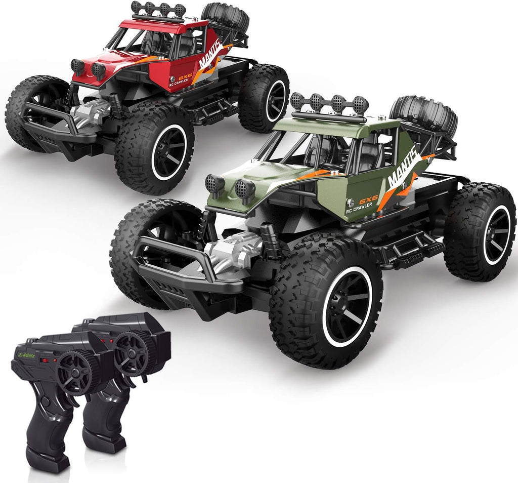 2 PCS Remote Control Off Road Monster Trucks Cars, 1:20 Scale Metal Shell Alloy RC Car, 2.4Ghz X755958