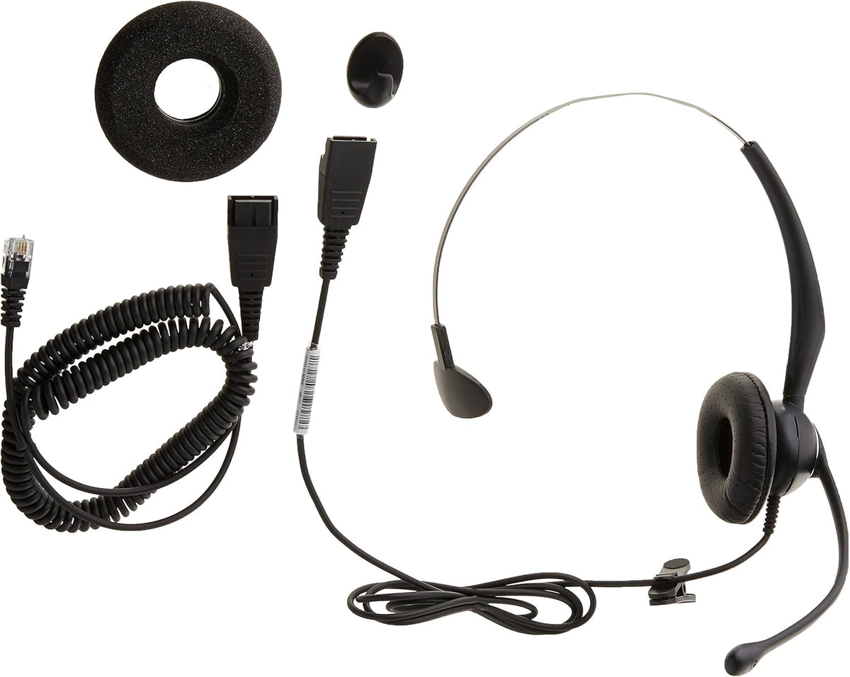 YHS34-DUAL Black Wired Headset with Microphone I6193