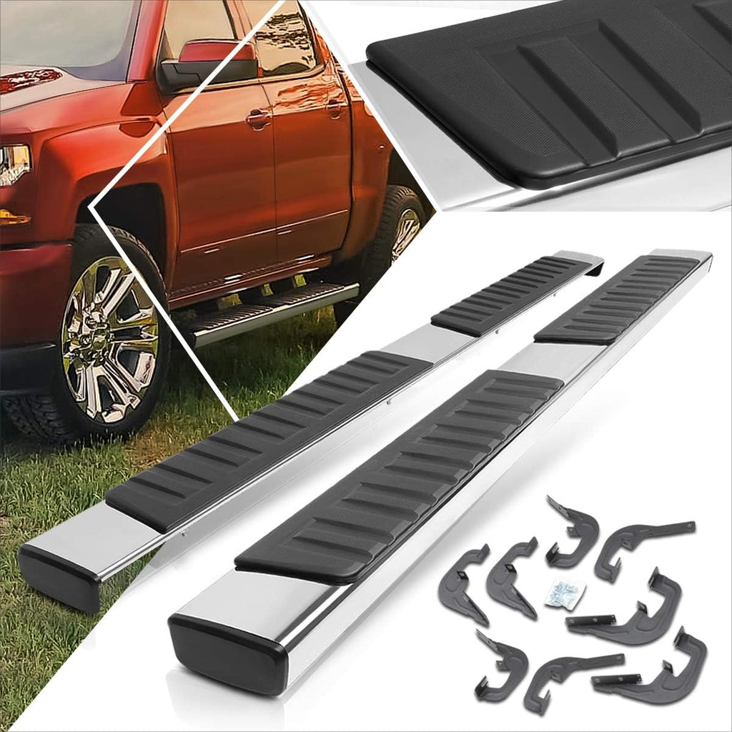 (2Pcs) 6 Inch Chrome Running Boards Side Step Bars Y70105