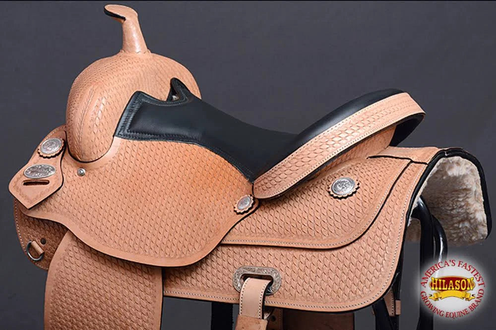 Western American Leather Draft Horse Saddle P6875