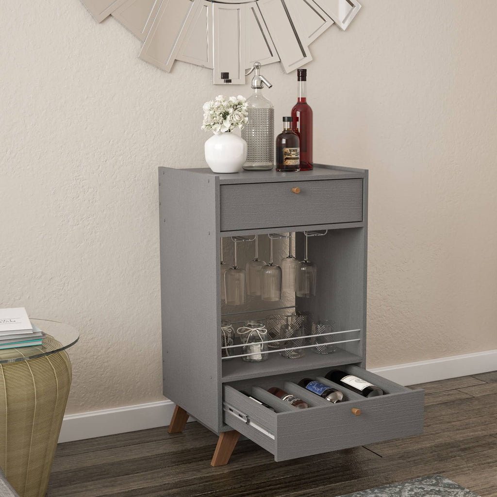 Mini Bar Cabinet with 2 Drawers and 1 Shelf F728414