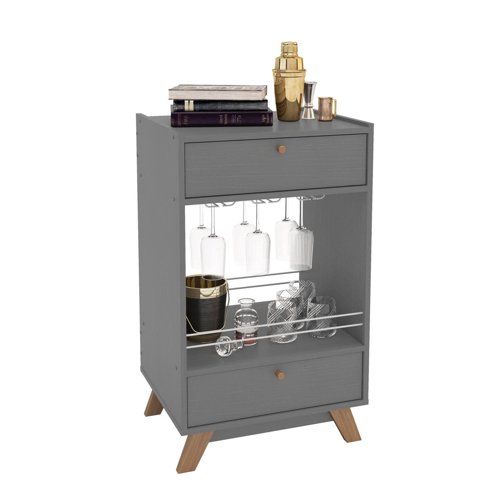 Mini Bar Cabinet with 2 Drawers and 1 Shelf F728414