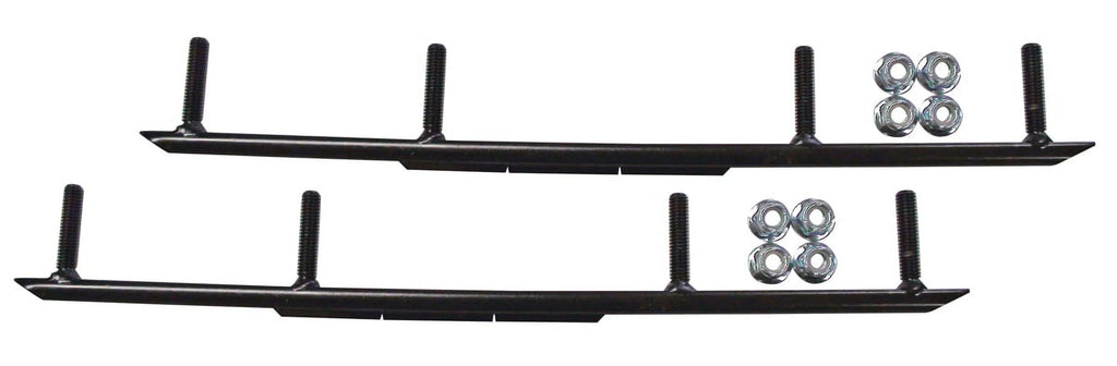 Blue BX Snowmobile Skis with 10" Round Bars Complete Kit U58105
