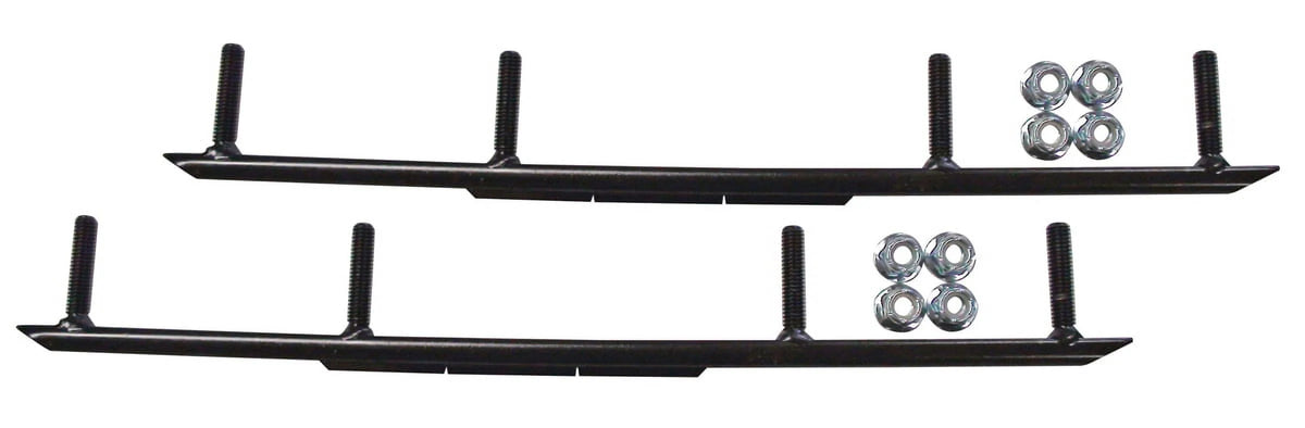 Blue BX Snowmobile Skis with 10" Round Bars Complete Kit U58105