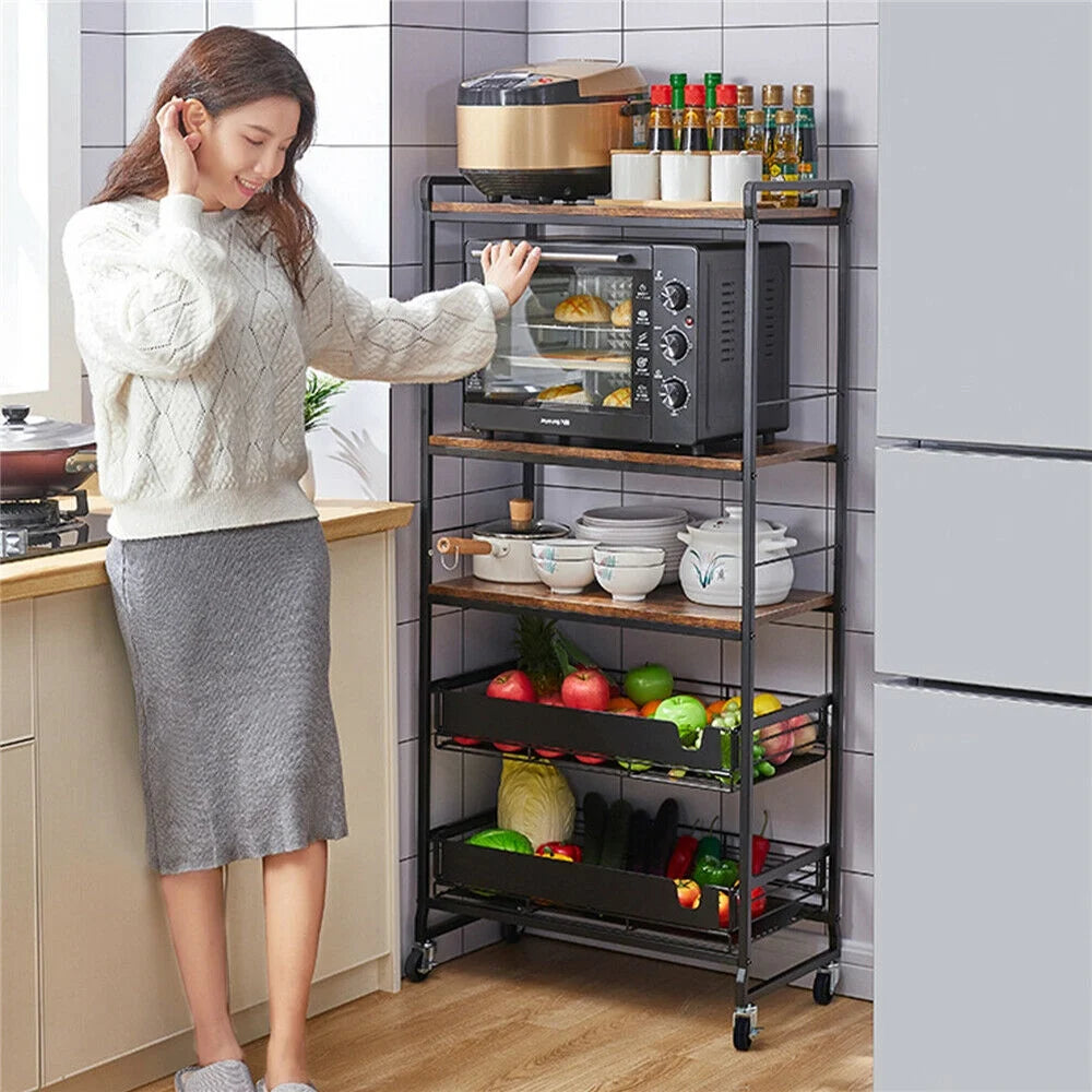 4-Layers Kitchen Storage Rack Microwave Oven Shelf Stand F907