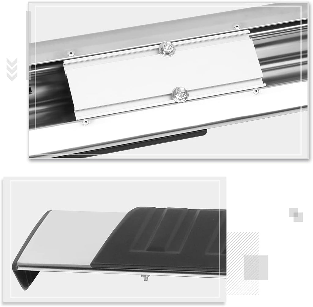 (2Pcs) 6 Inch Chrome Running Boards Side Step Bars Y70105