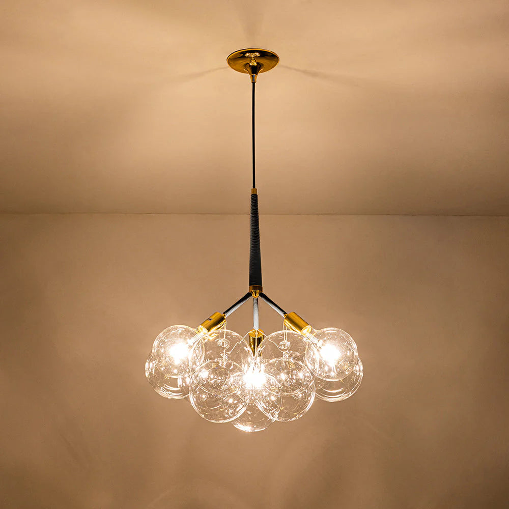 3-Light Glass Bubble Chandelier A410210