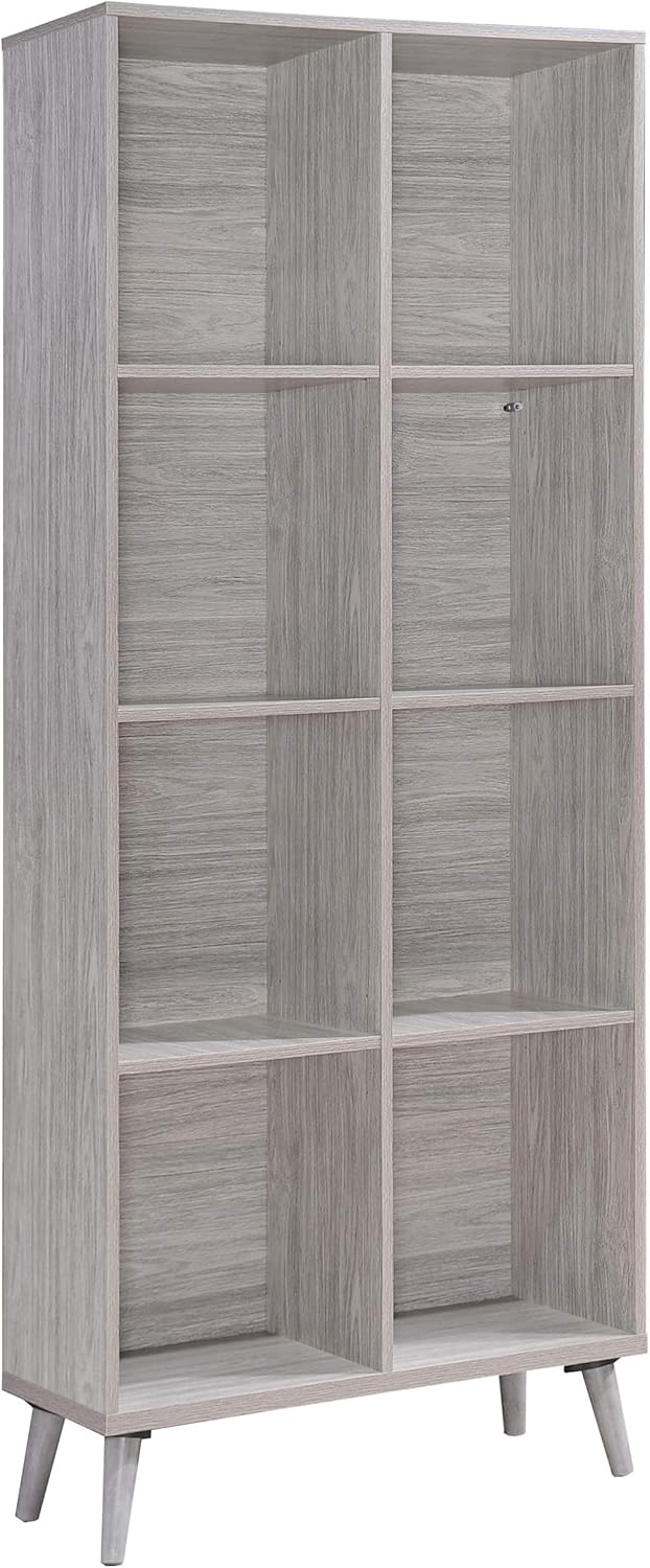Grey Oak Finish Faux Wood Bookcase Z61599