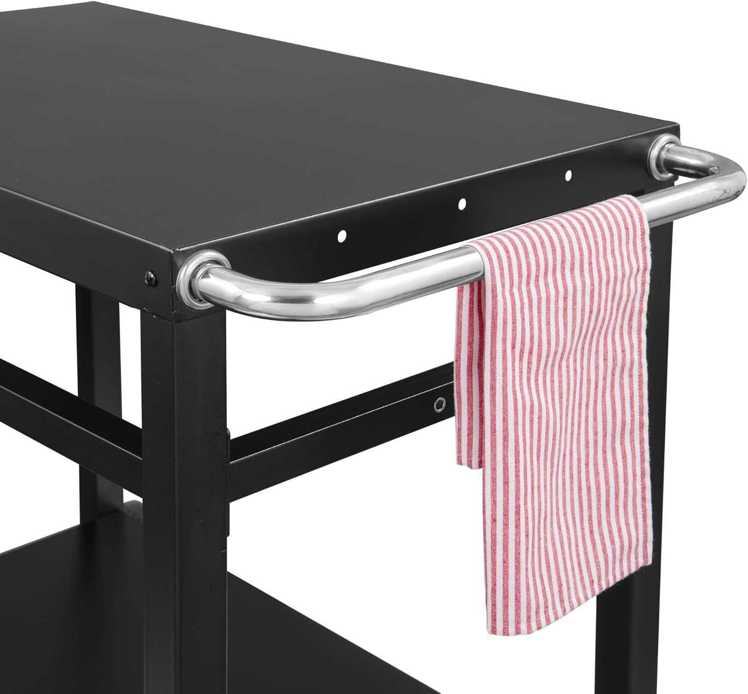 Double-Shelf Steel Dining Cart Table D9924