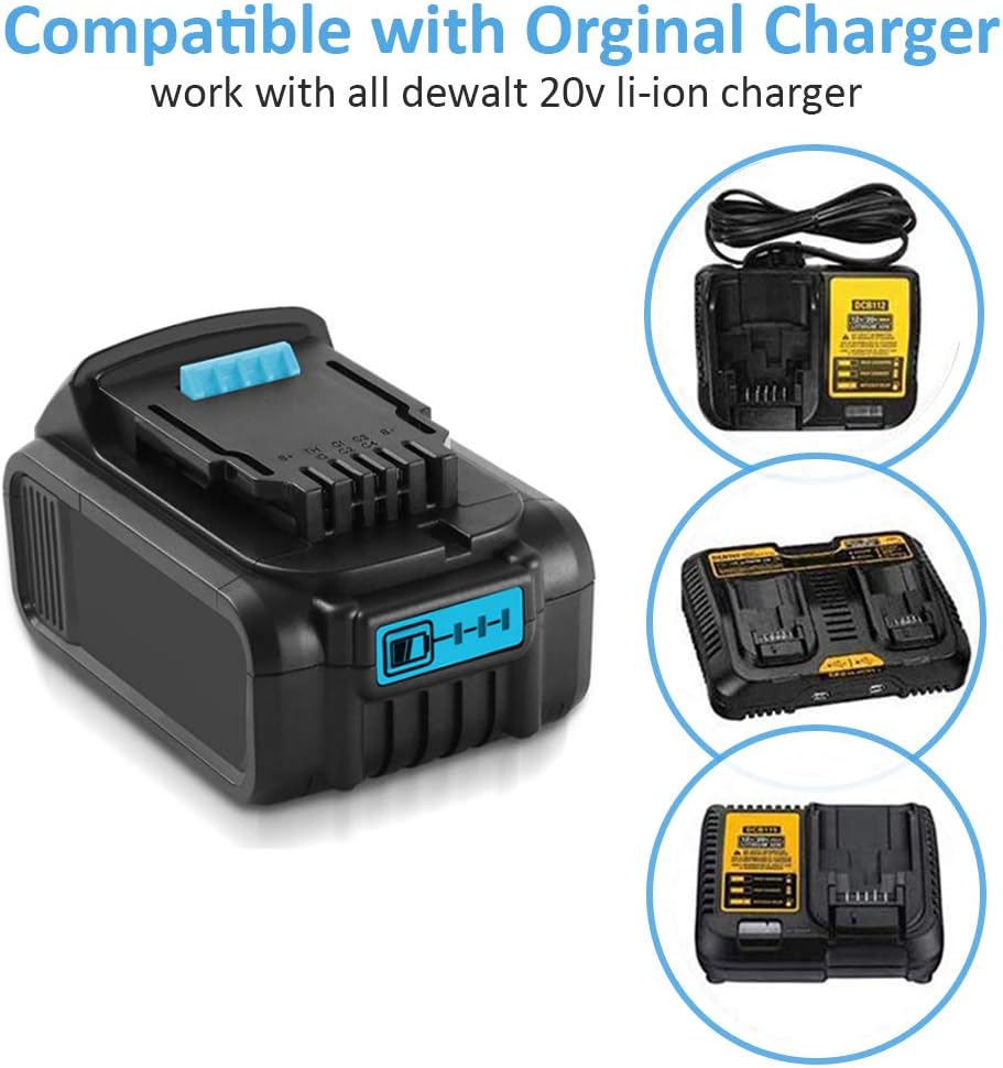 2-Pack 20V 6.0Ah Lithium Ion Battery Replacement for 20V Cordless Power Tools K740