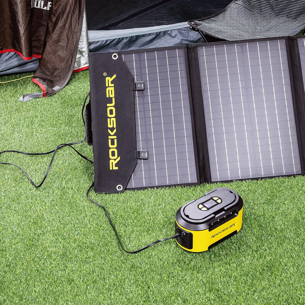60 Watt Foldable Monocrystalline Solar Panel Kit with 12V DC/USB/USB C PD Outlets Z3784