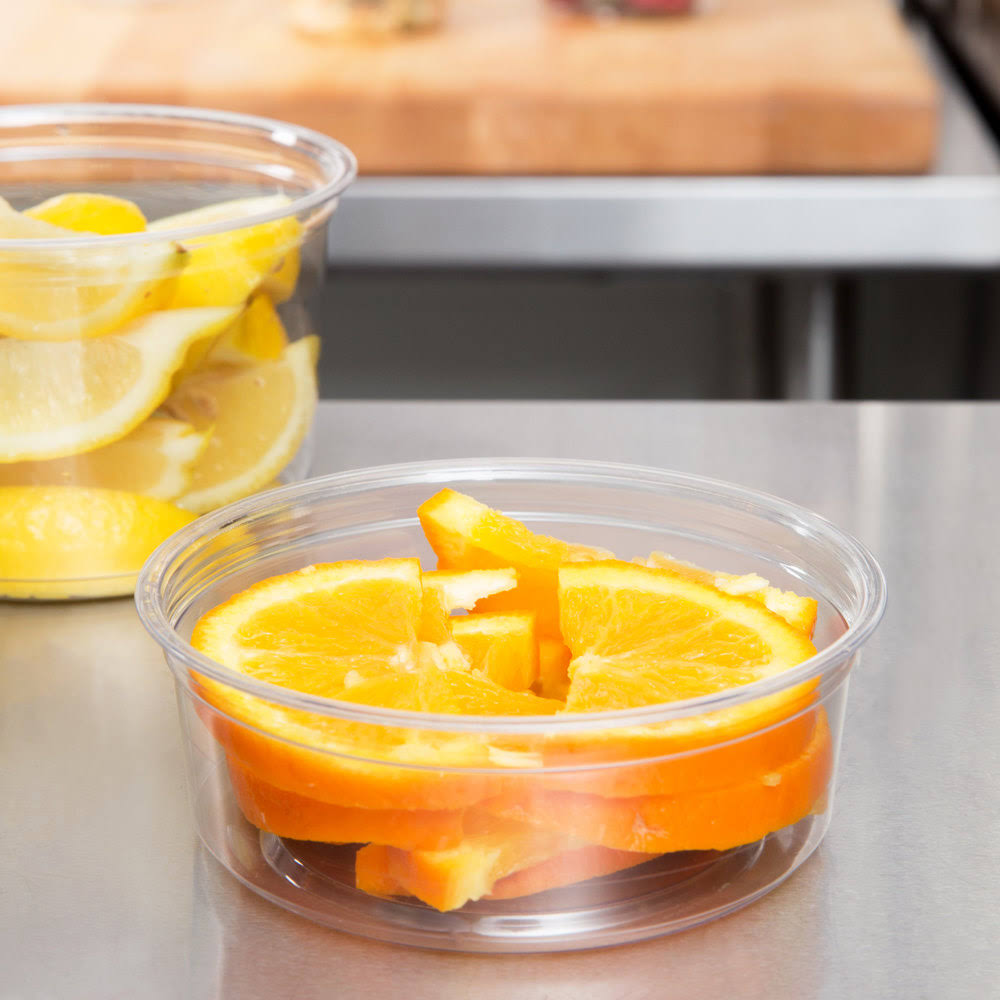 8 oz Clear Pet Plastic Round Deli Container L21874