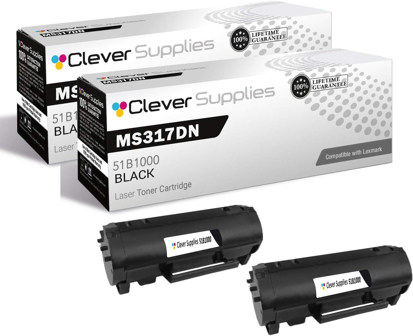 Black Toner Cartridge 2 Pack E521064