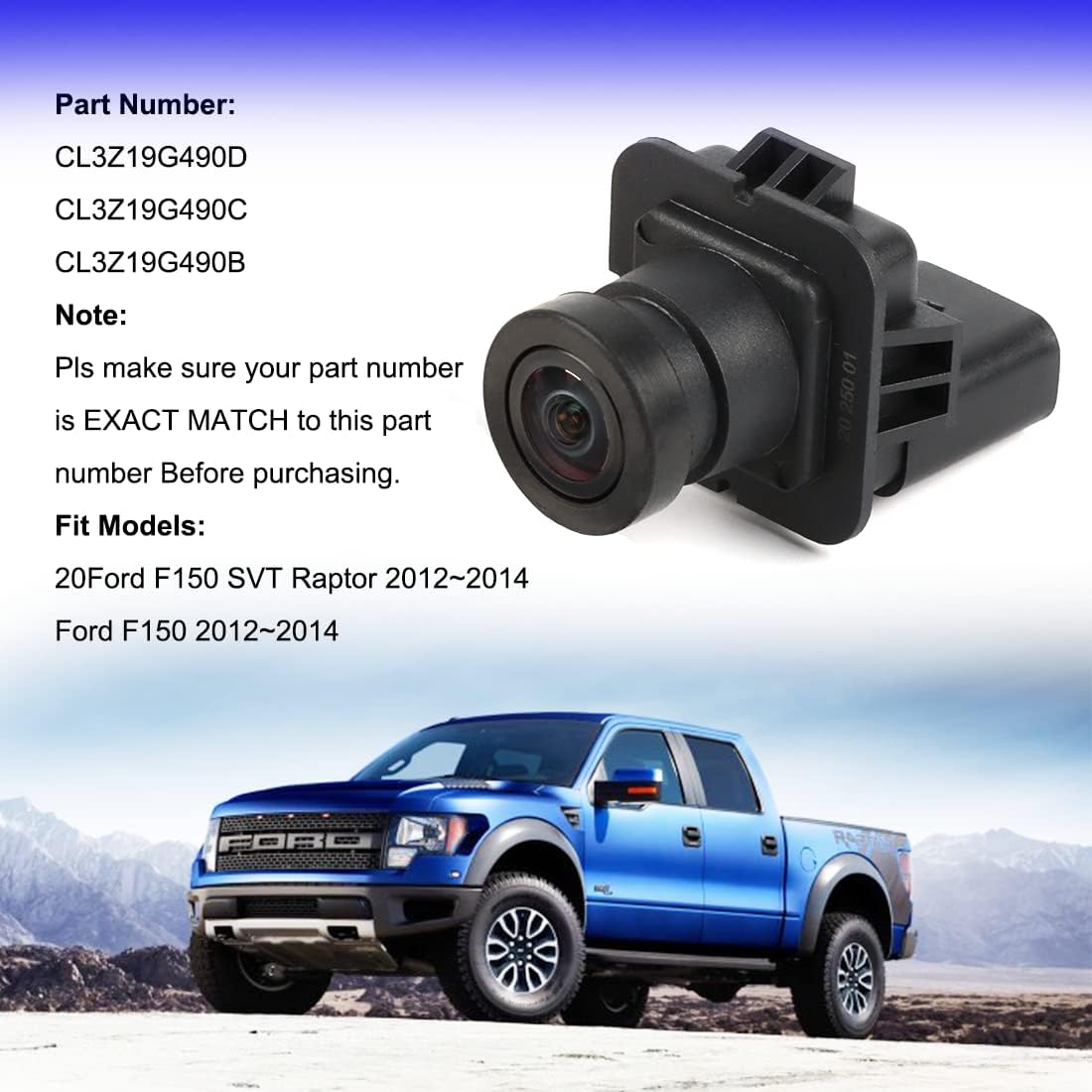 Rear View Backup Camera for Ford F-150 2011-2014 M53134