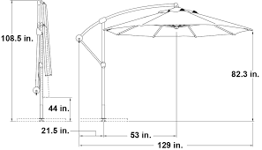 10-Foot Octagonal Cantilever Umbrella K194529