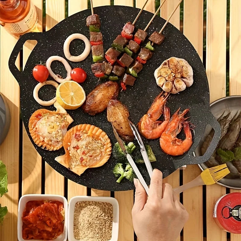 Non-stick Coating Round BBQ Grill Pan N115412