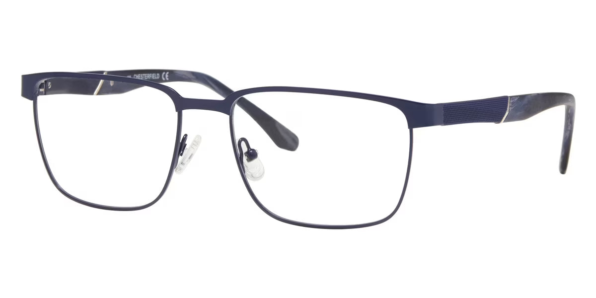 Blue Ruthenium Full Rim Rectangular Eyeglasses D351