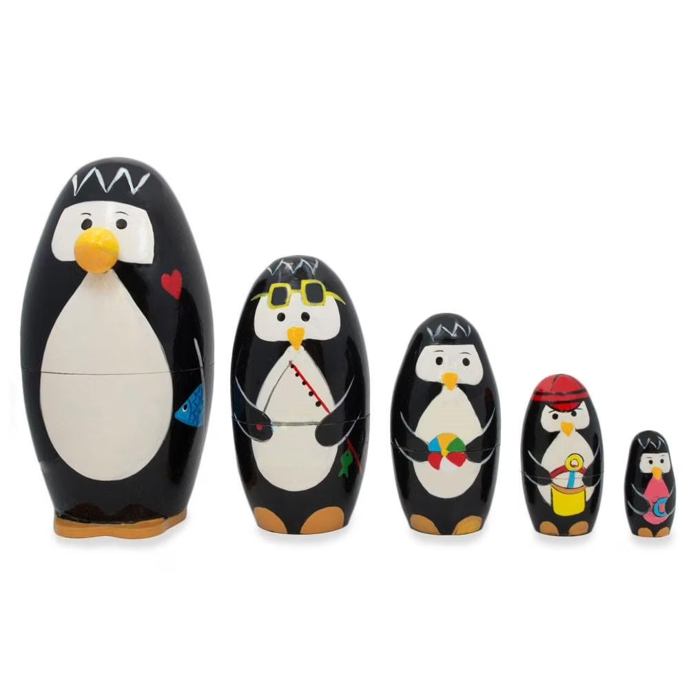 Set of 5 Wooden Nesting Dolls A21915