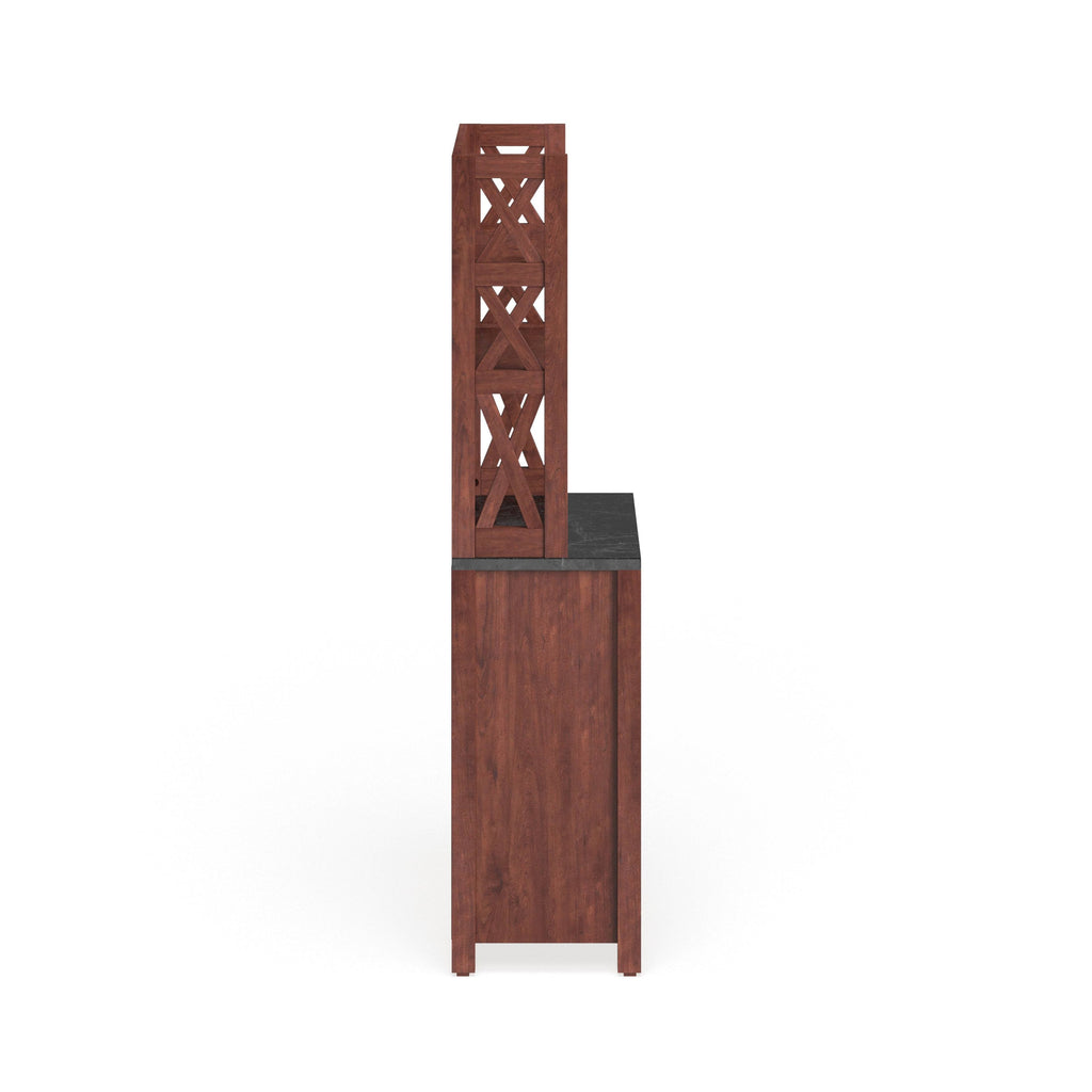 Rustic Walnut Kitchen Storage Hutch Z9557