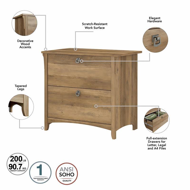 Mission Desk with Hutch, Lateral File Cabinet and 5 Shelf Bookcase Y219521