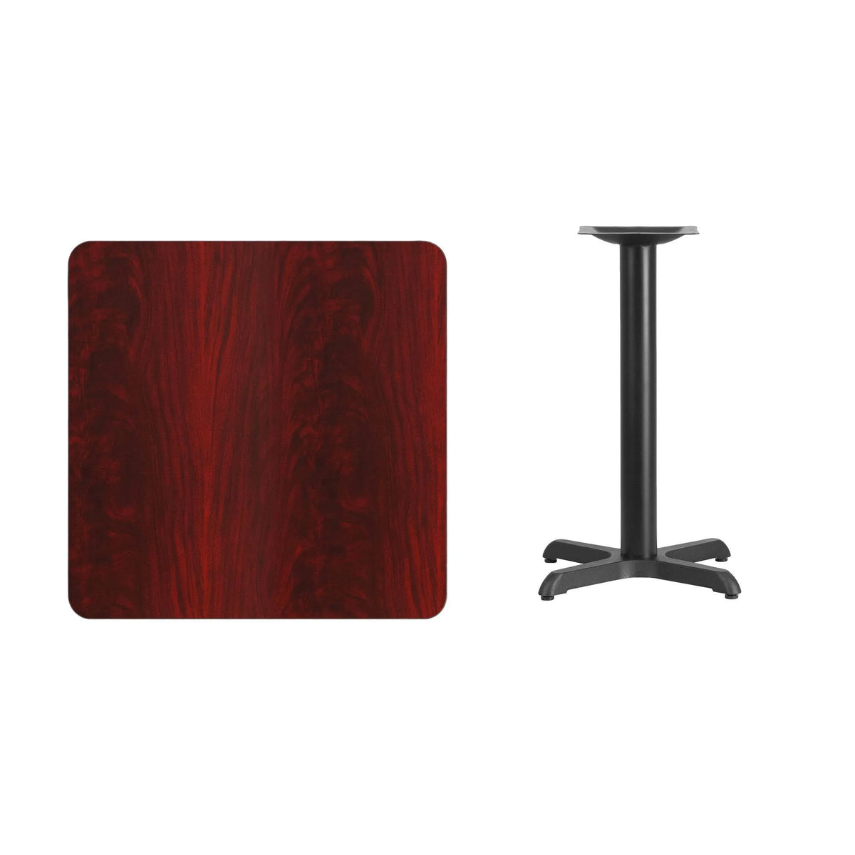 Mahogany Square Laminate Table Top S999612
