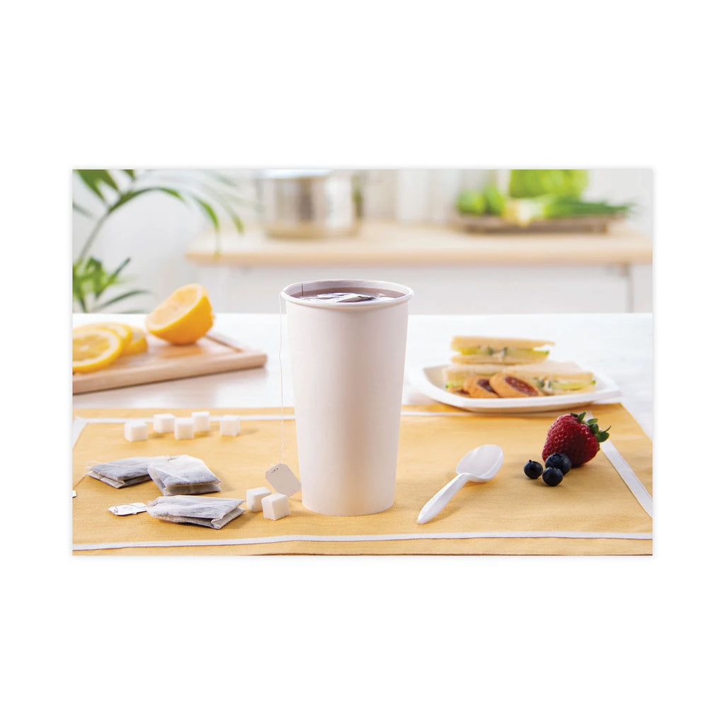 20 oz White Poly Paper Hot Cups A205104