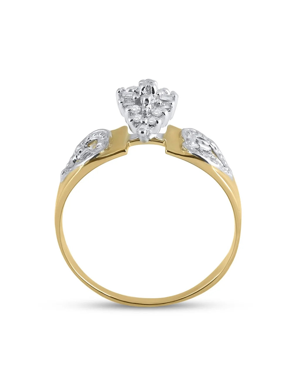 10kt Yellow Gold Diamond Mom Ring 1/8 Cttw H958