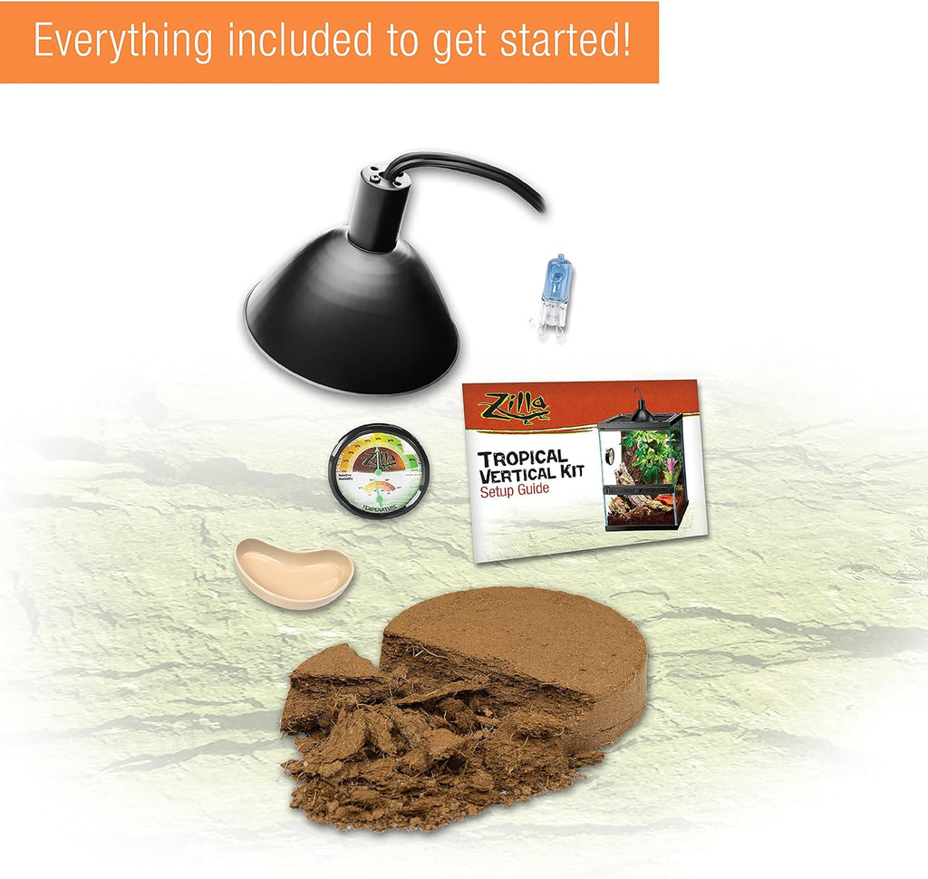 Tropical Reptile Vertical Starter Kit with Mini Halogen Lighting Q19220